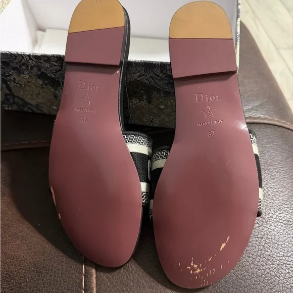 Dior Black and Cream Sandals - Picture 2 of 4